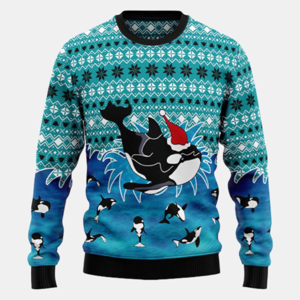 Love Oracle Whale Ugly Sweater