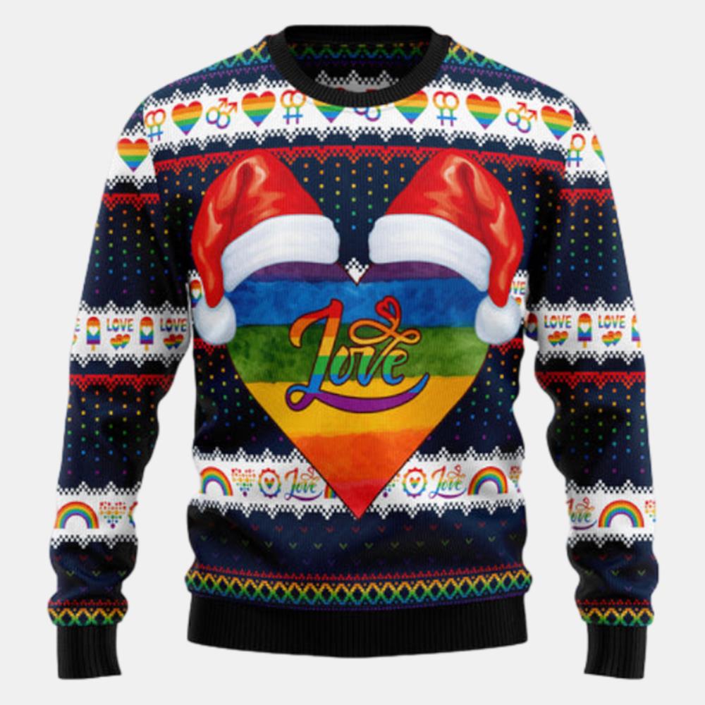 Lgbt Heart Ugly Sweater