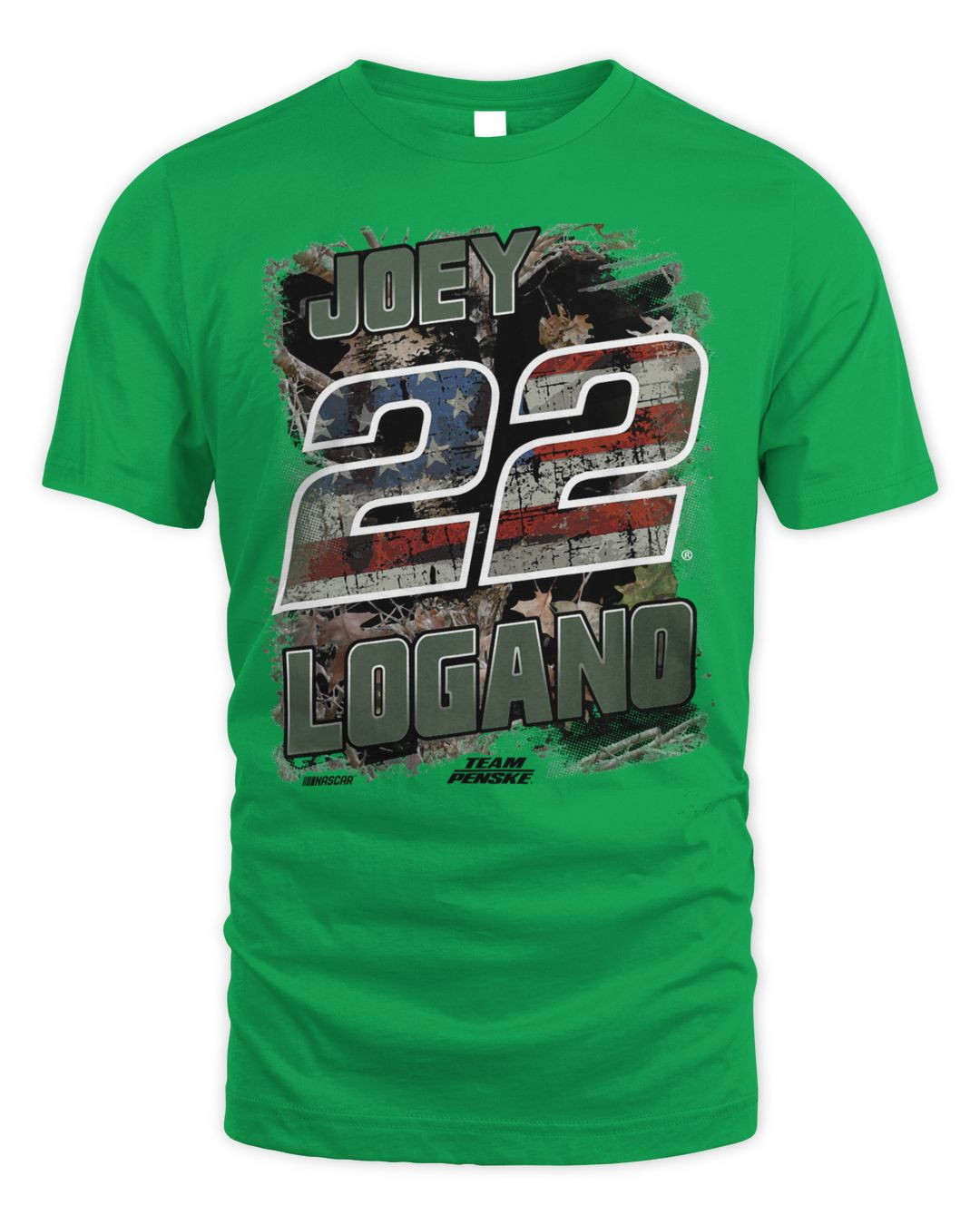 Joey Logano Team Penske Camo Patriotic Shirt