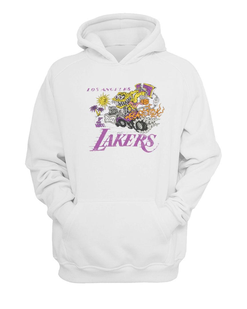 Lakers X Brain Dead Hoodie White