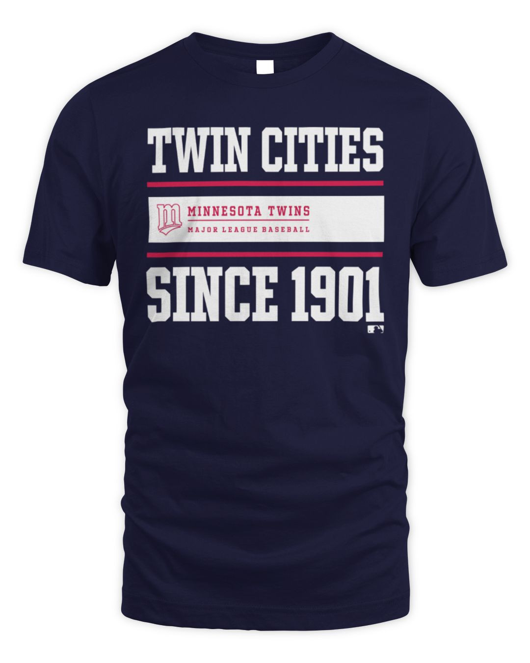 Minnesota Twins Cooperstown Collection Local Stack Twin Cities Since 1901 T-shirt Navy