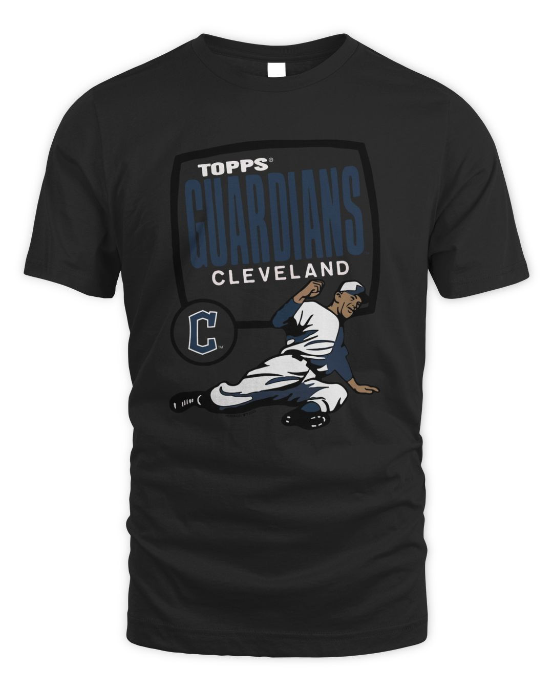 Men's Homage X Topps Red Cleveland Guardians Tri-blend T-shirt