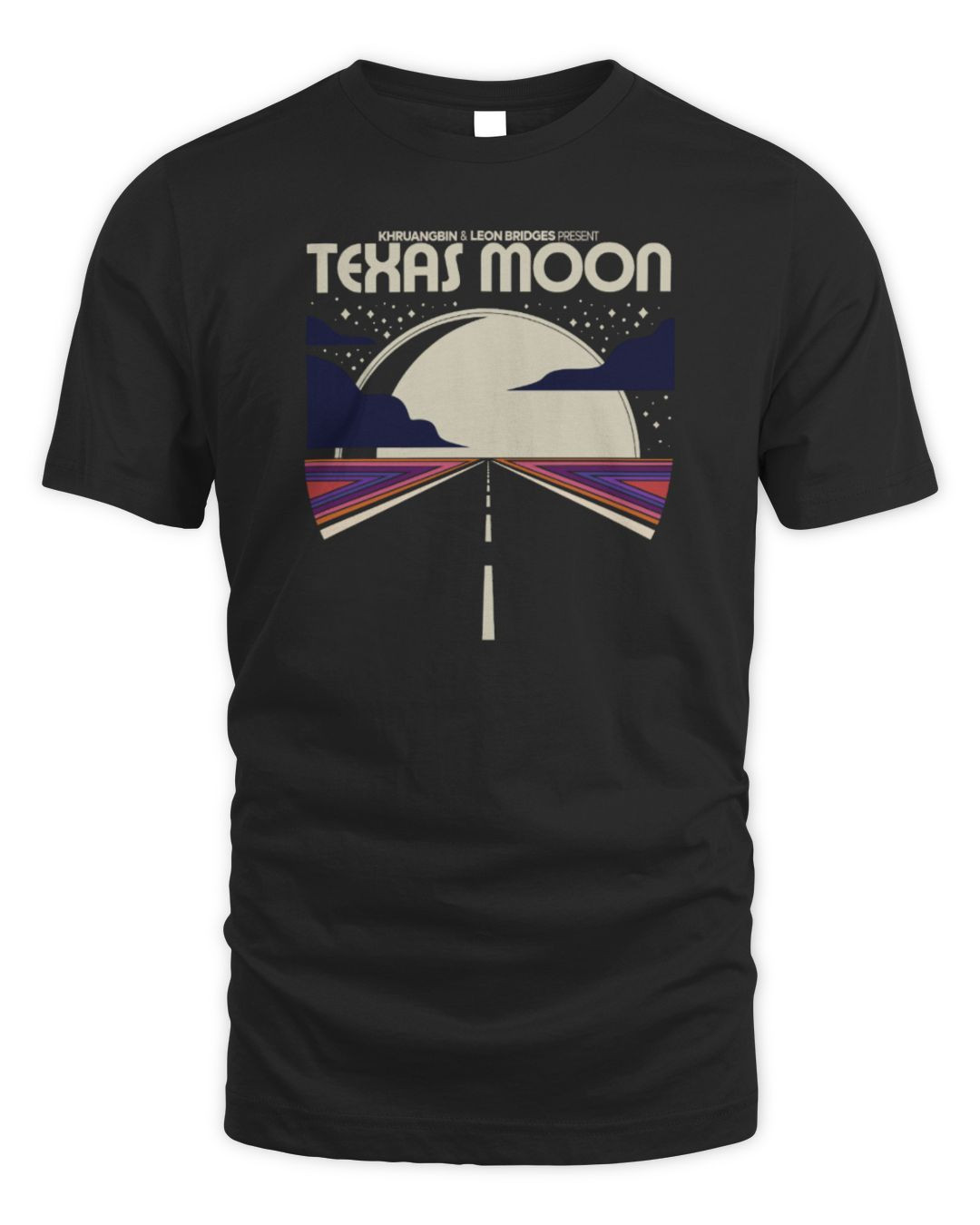 Khruangbin Merch Khruangbin & Leon Bridges Texas Moon T-shirt