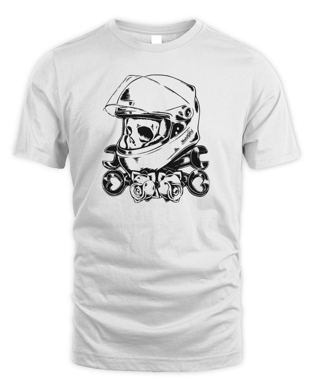 Motogirl Rose Skull T-shirt
