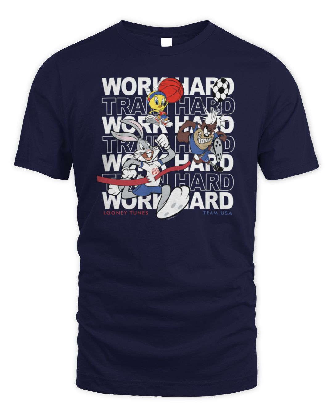 Mad Engine Heather Navy Looney Tunes Team Usa Finish Line Hoodie Sweatshirt