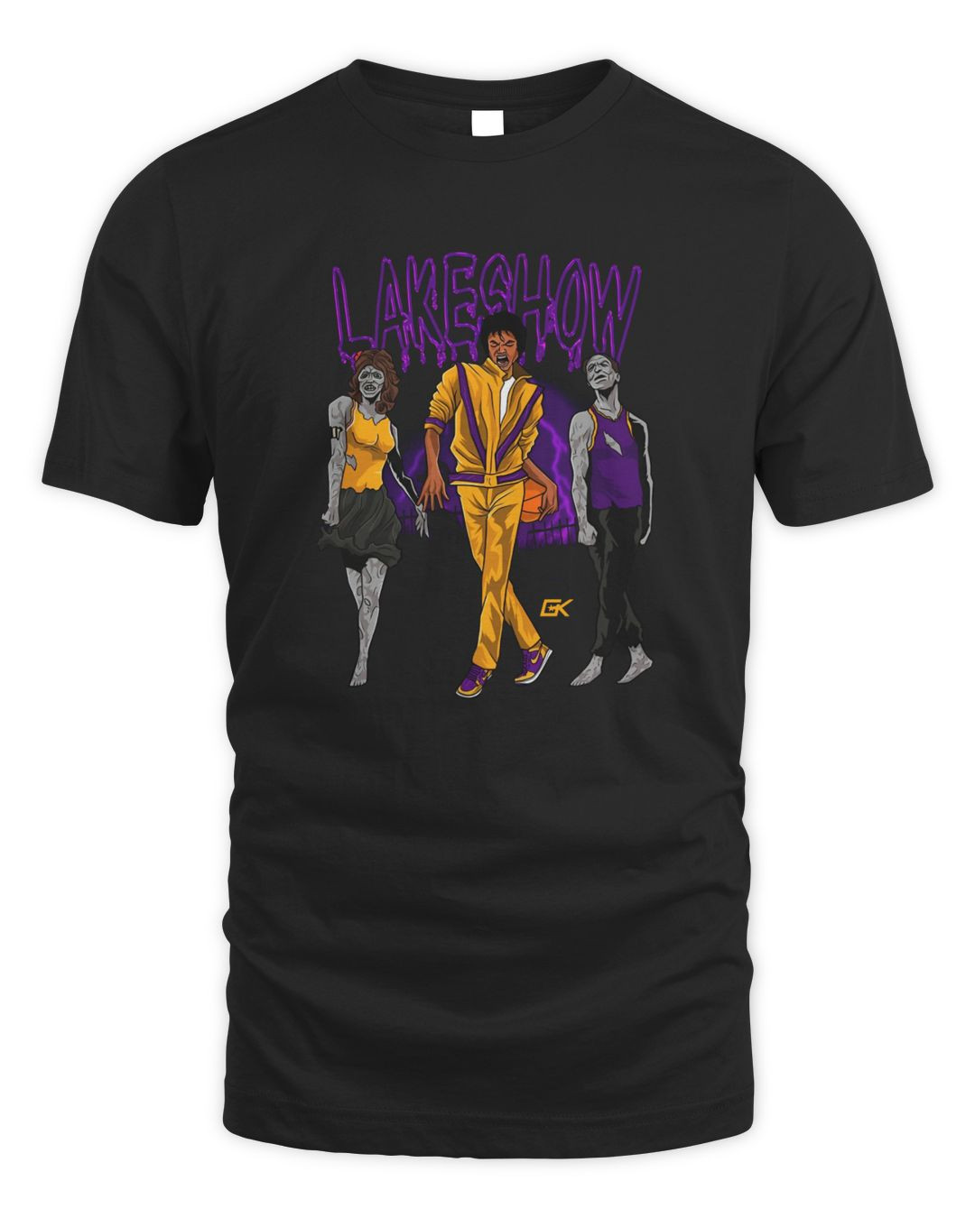 Mj Thriller X Lakeshow Black Vintage Box Tee Shirt