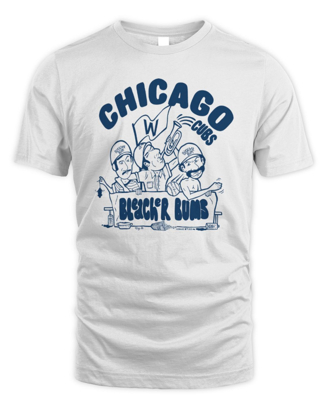 Homage Ash Chicago Cubs Hyper Local Tri-blend T-shirt