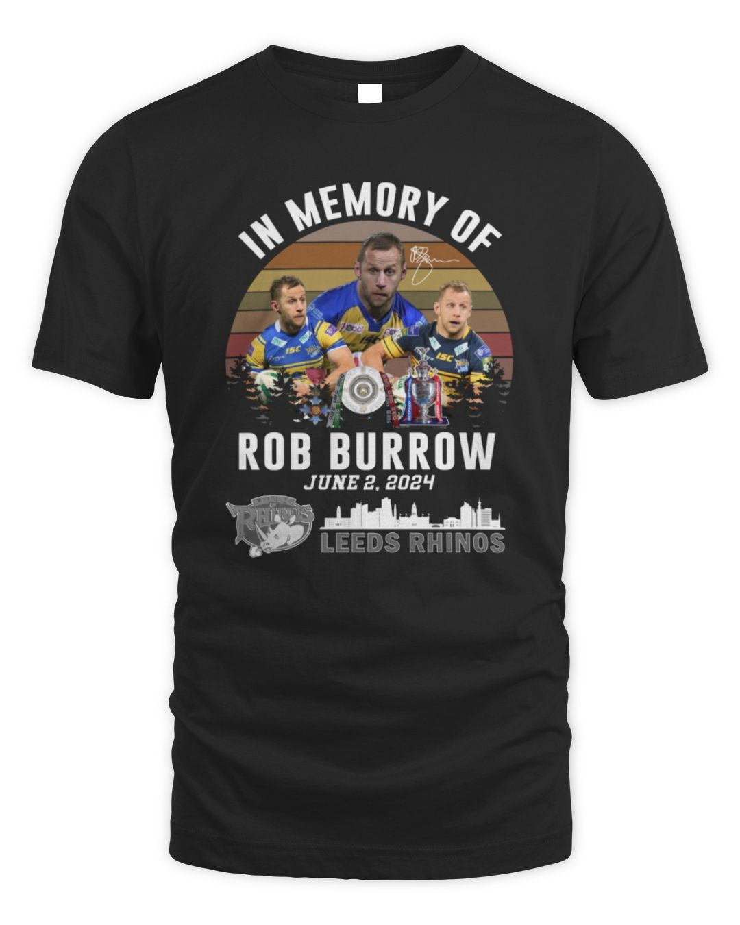 In Memory Of Rob Burrow June 2, 2024 Leeds Rhinos Official Hoodie Sweatshirt