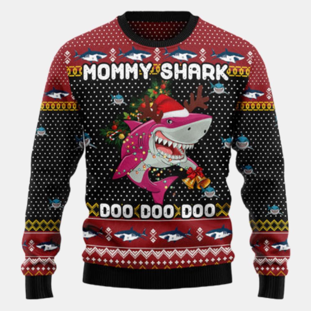 Mommy Shark Christmas Ugly Sweater