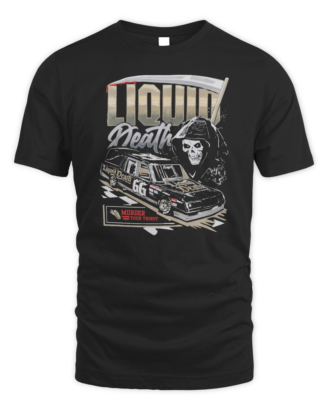 Liquid Death Merch Road Kill Shirt