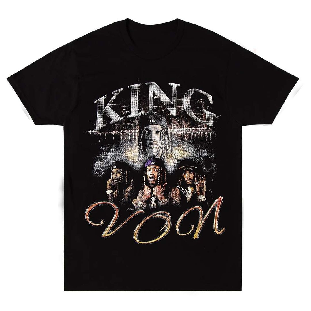 King Von Merch Vons City Black Tee