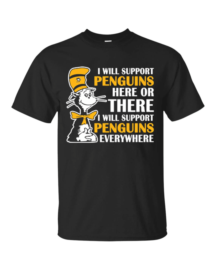 I Will Support Everywhere Pittsburgh Penguins T Shirts