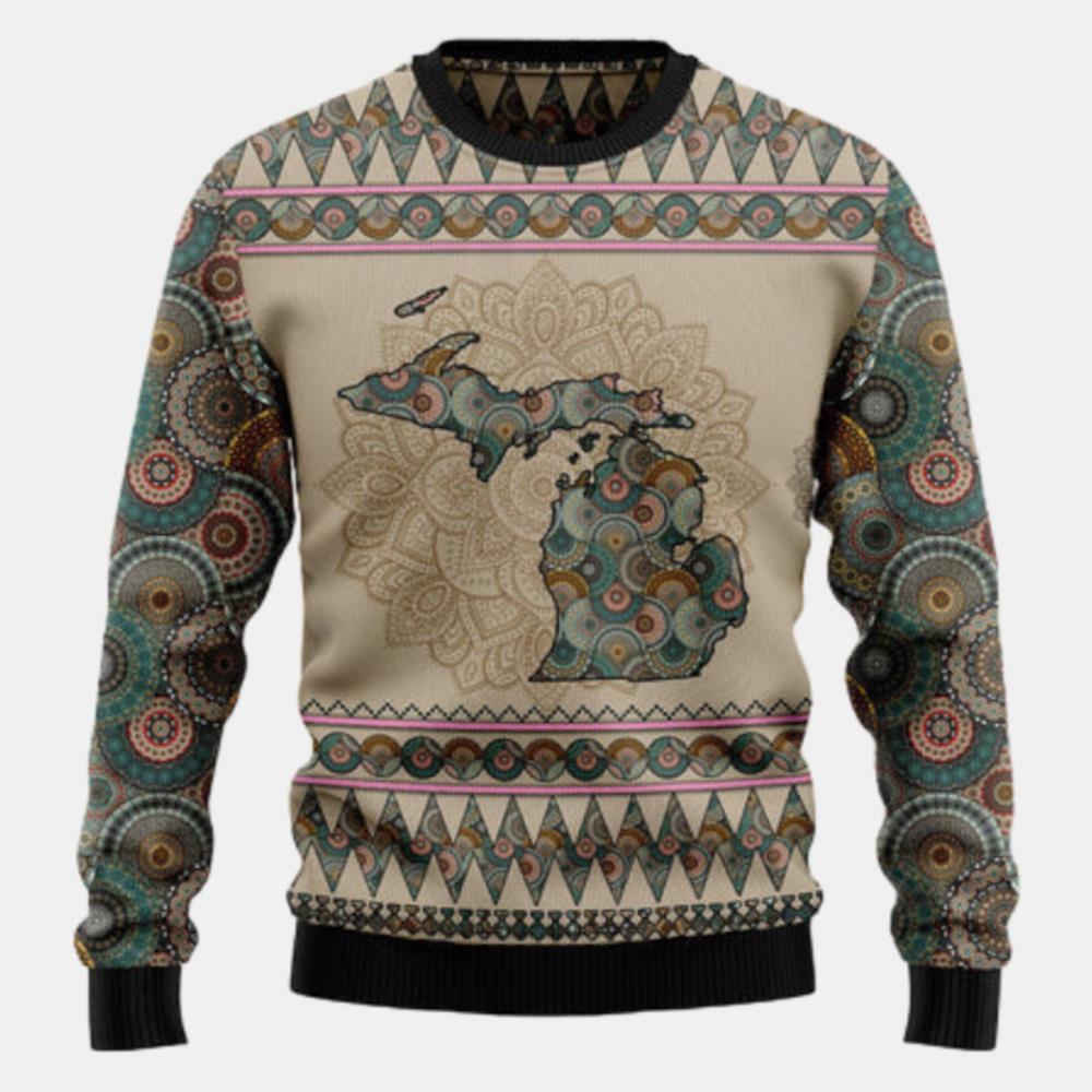 Michigan Mandala Ugly Sweater