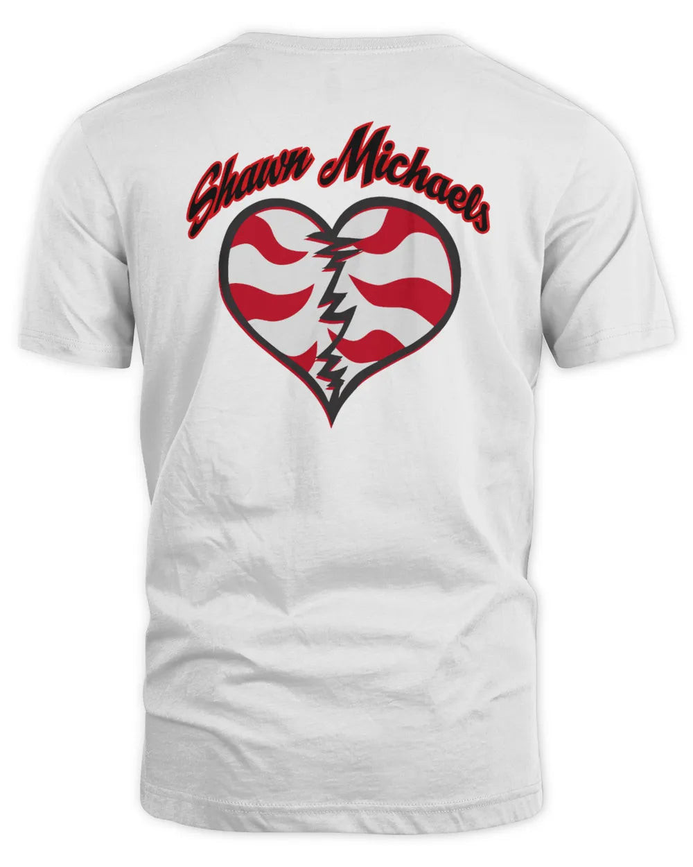 Men's Contenders Clothing White Shawn Michaels Zebra Hearts T-shirt