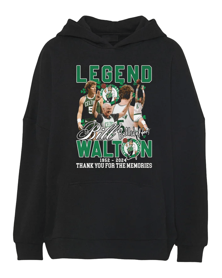 Legend Bill Walton 1952-2024 Thank You For The Memories Signature Hoodie