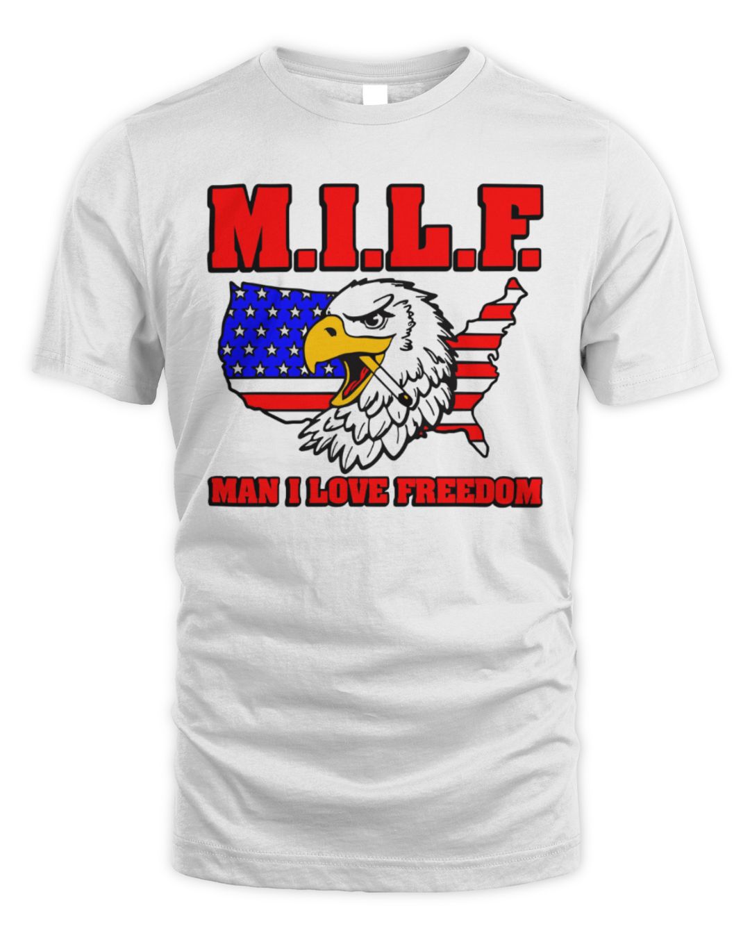 Milf Eagle Man I Live Freedom Hoodie Sweatshirt