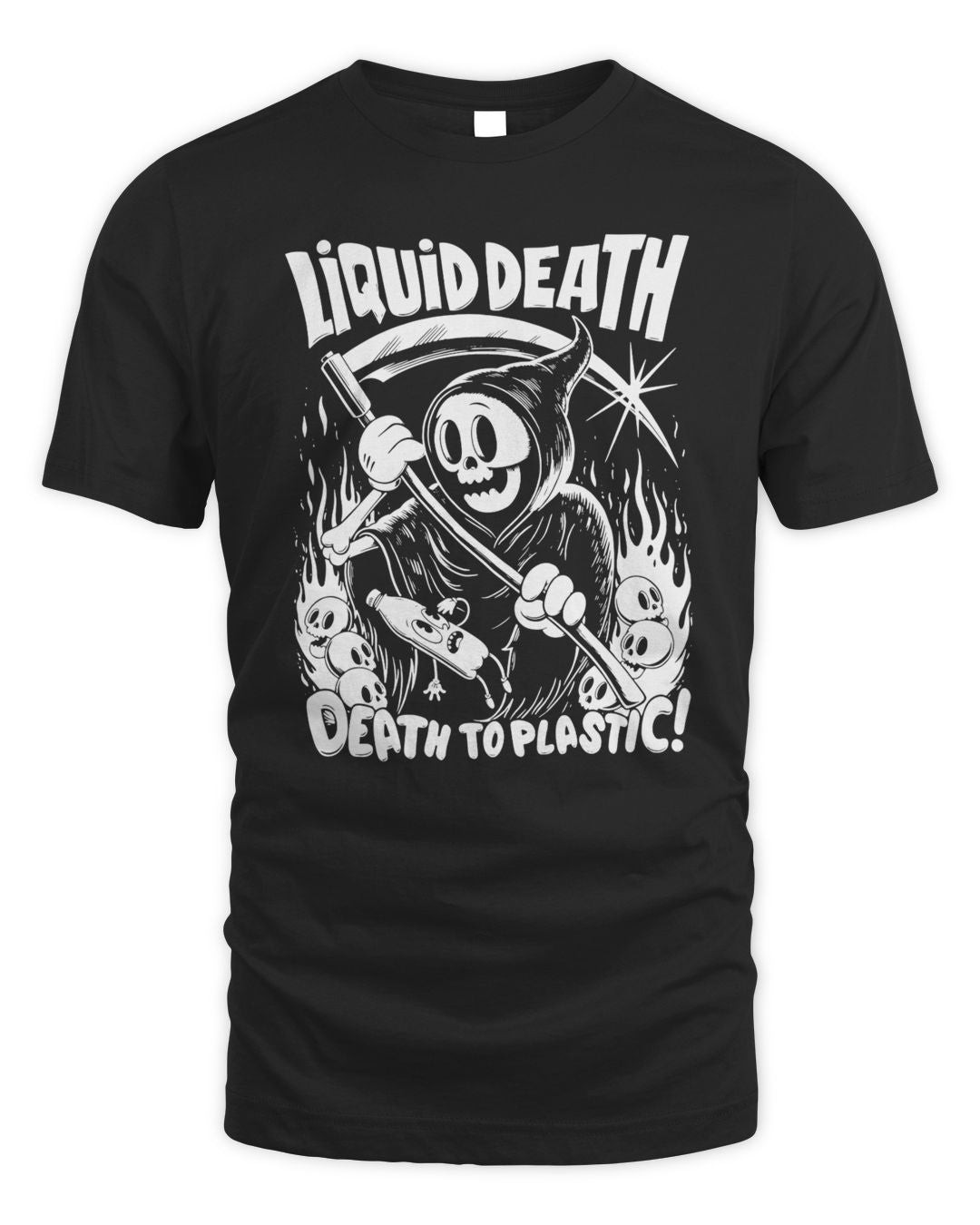 Liquid Death Merch Bottle Slaughter Shirt
