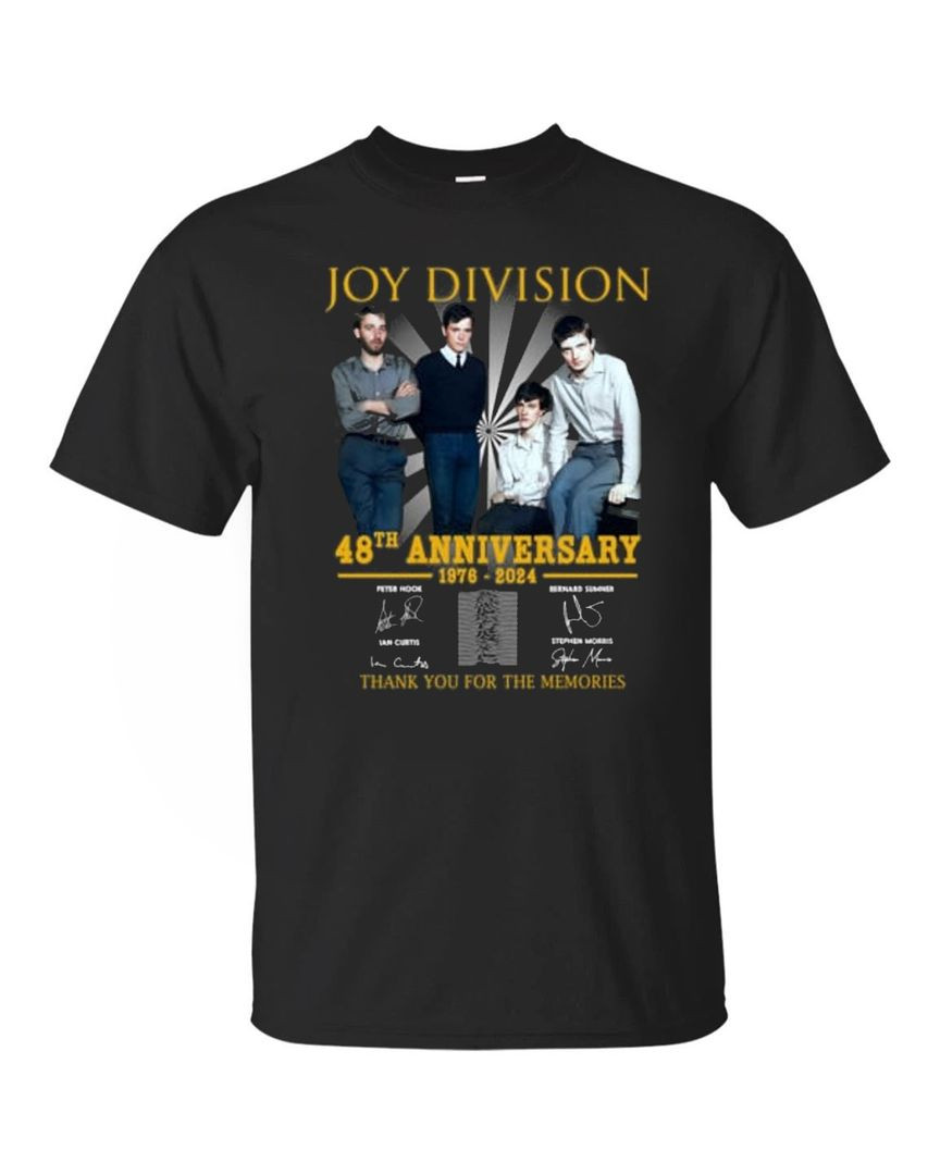 Joy Division 48th Anniversary 1976-2024 Thank You For The Memories T-shirt