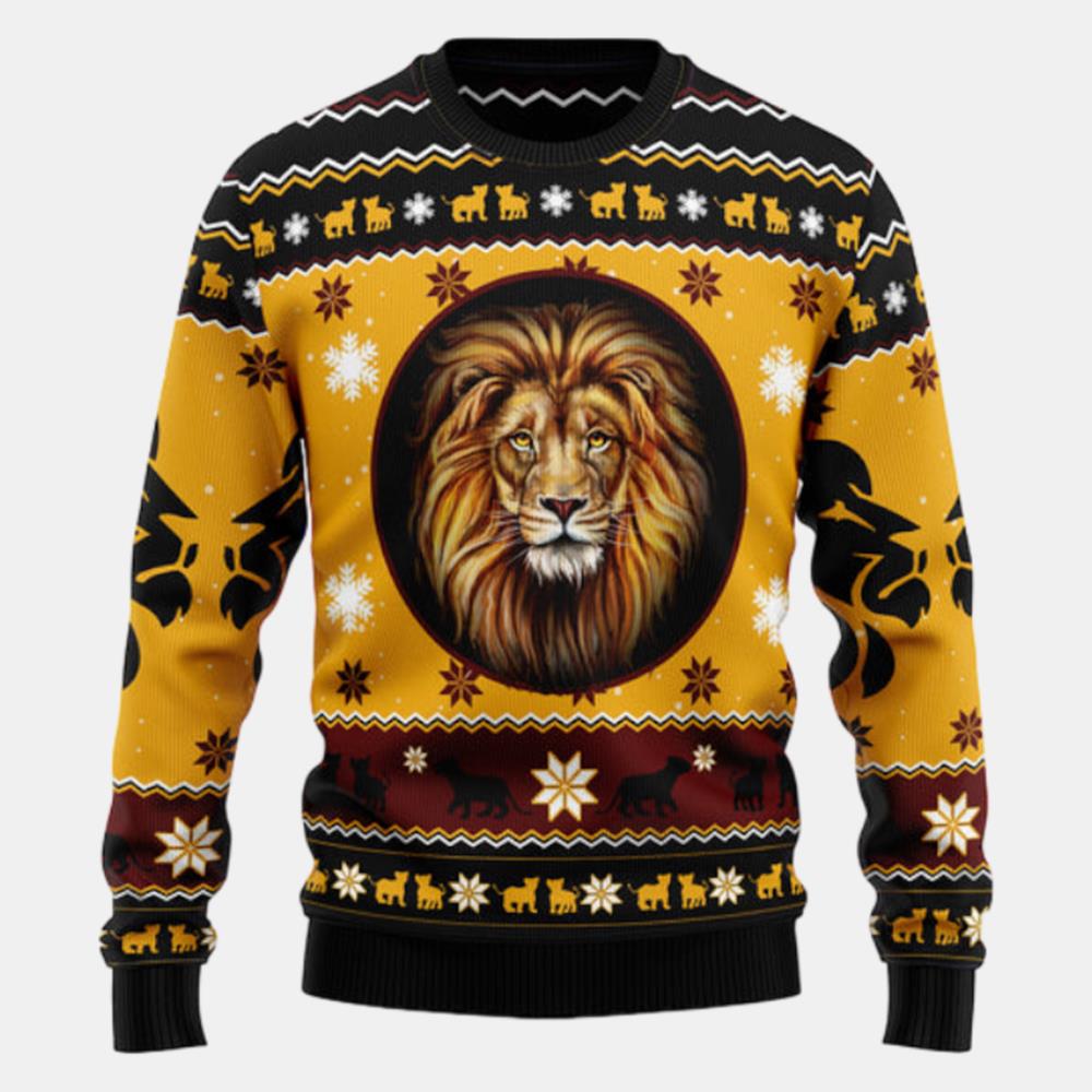 Lion Xmas Ugly Sweater