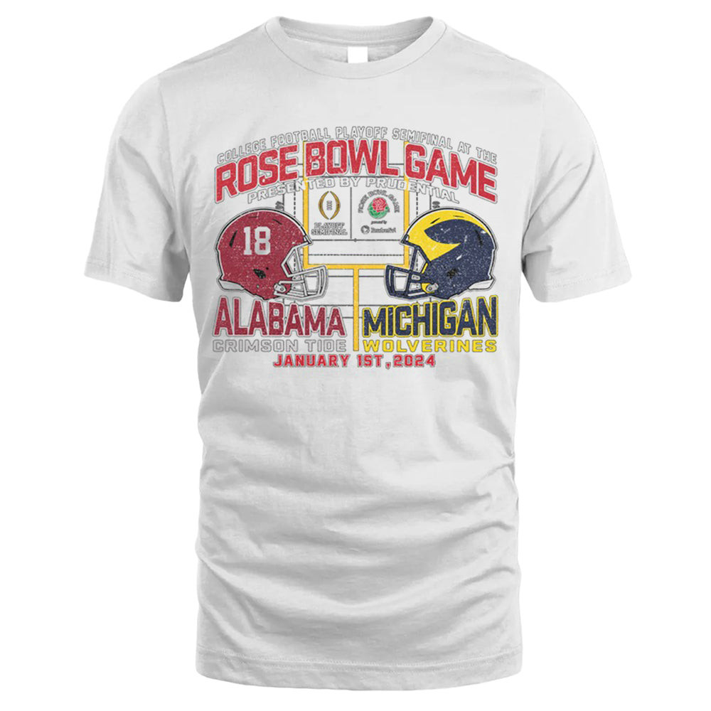 Michigan Vs Alabama Rose Bowl Vintage Tee, Vintage T-shirt Style