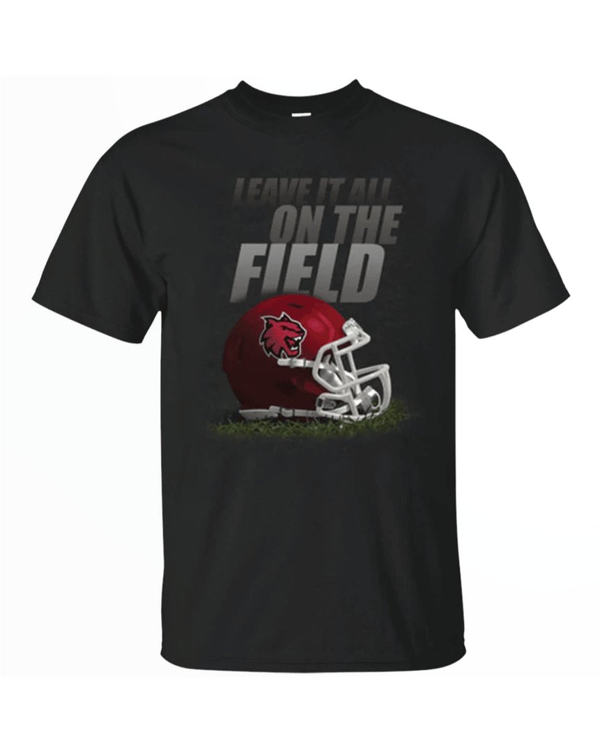 Leave It All On The Field Central Washington University Wildcats Gridiron T Shirt
