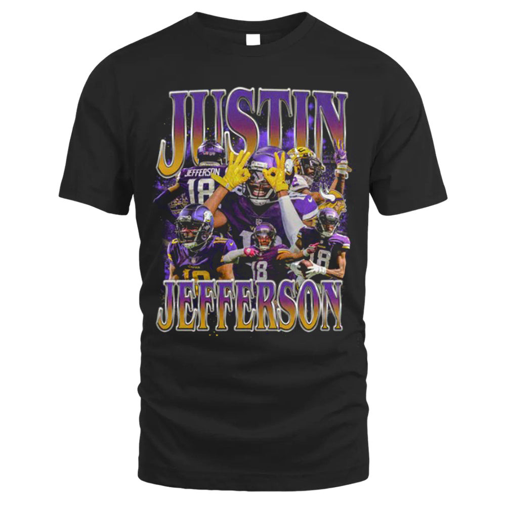 Justin Jefferson Tee, Vintage T-shirt Style