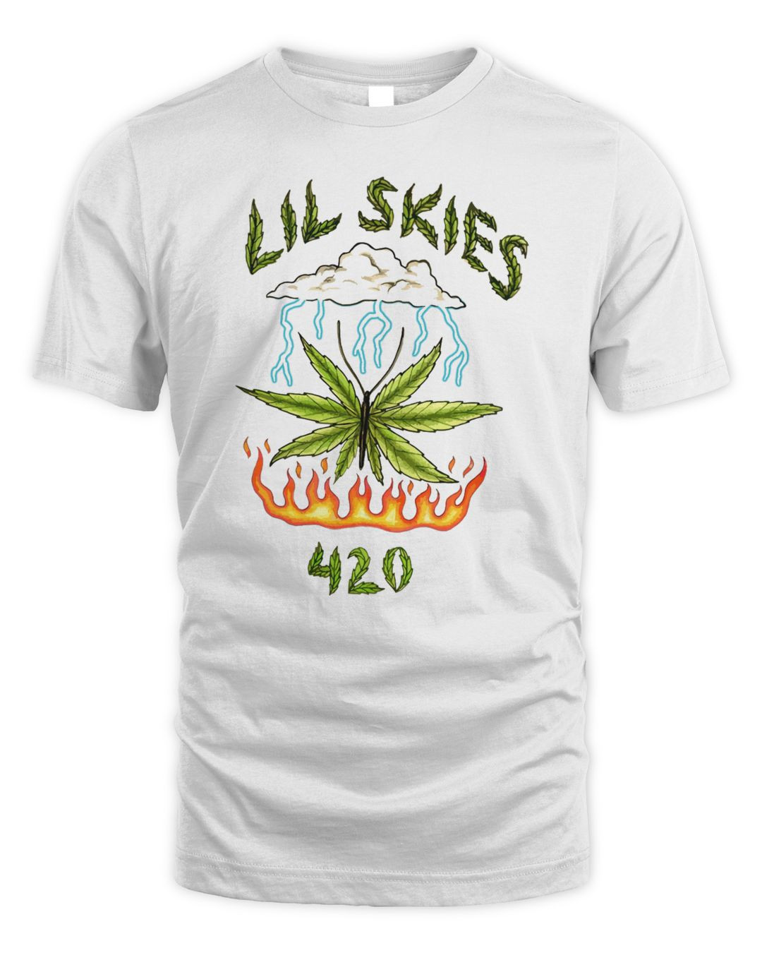Lil Skies Merch Weed Butterfly Shirt