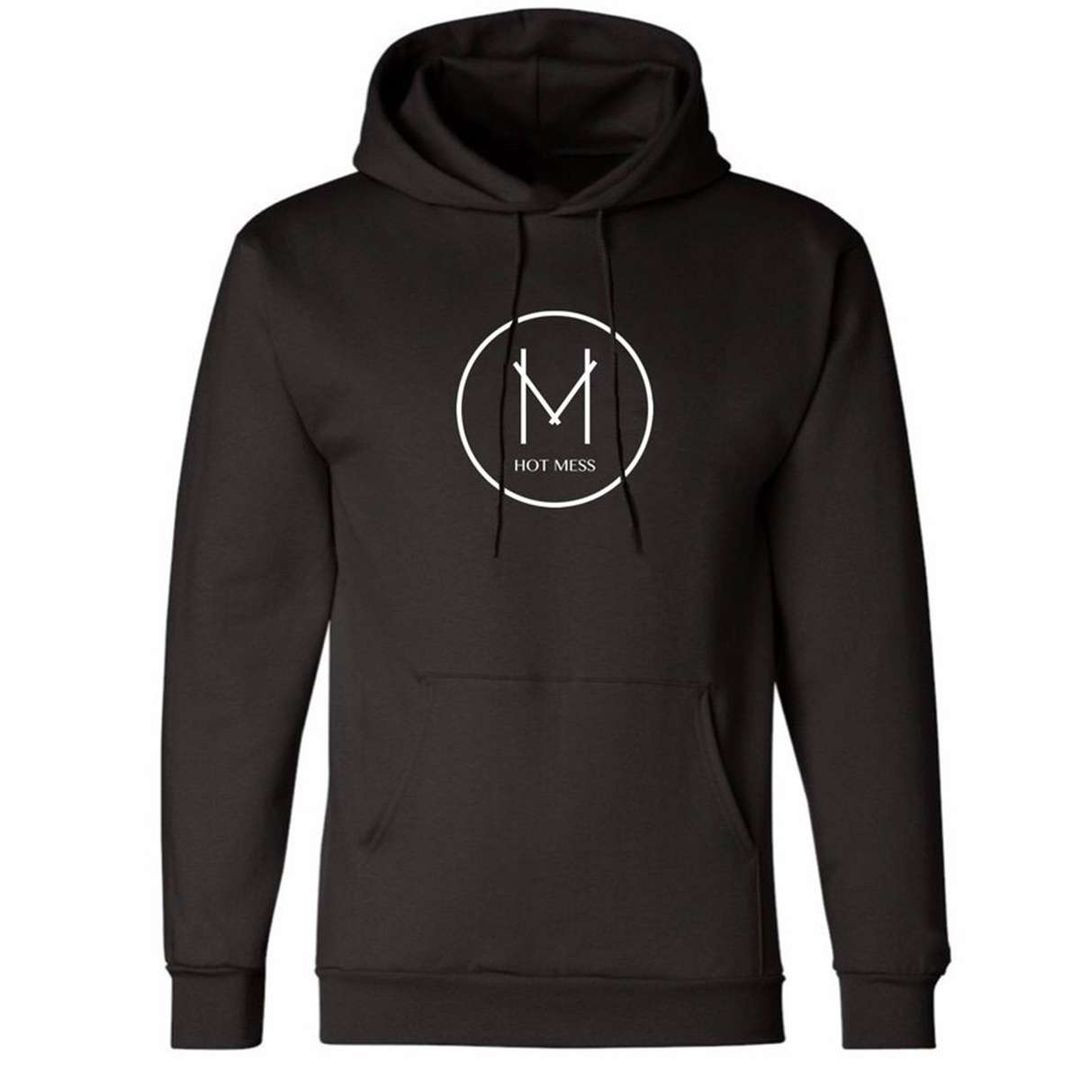 Hot Mess Merch Unisex Hooded Sweatshirt Black