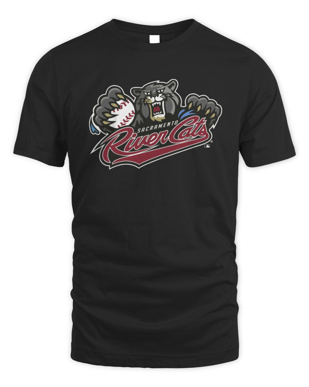Milb Store Primary Blk Core Vneck, Sacramento River Cats Shirt