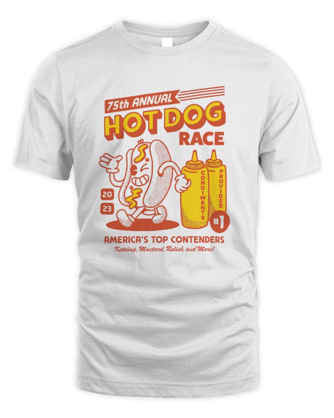Hot Dog Race Graphic Sweatshirt Hoodie