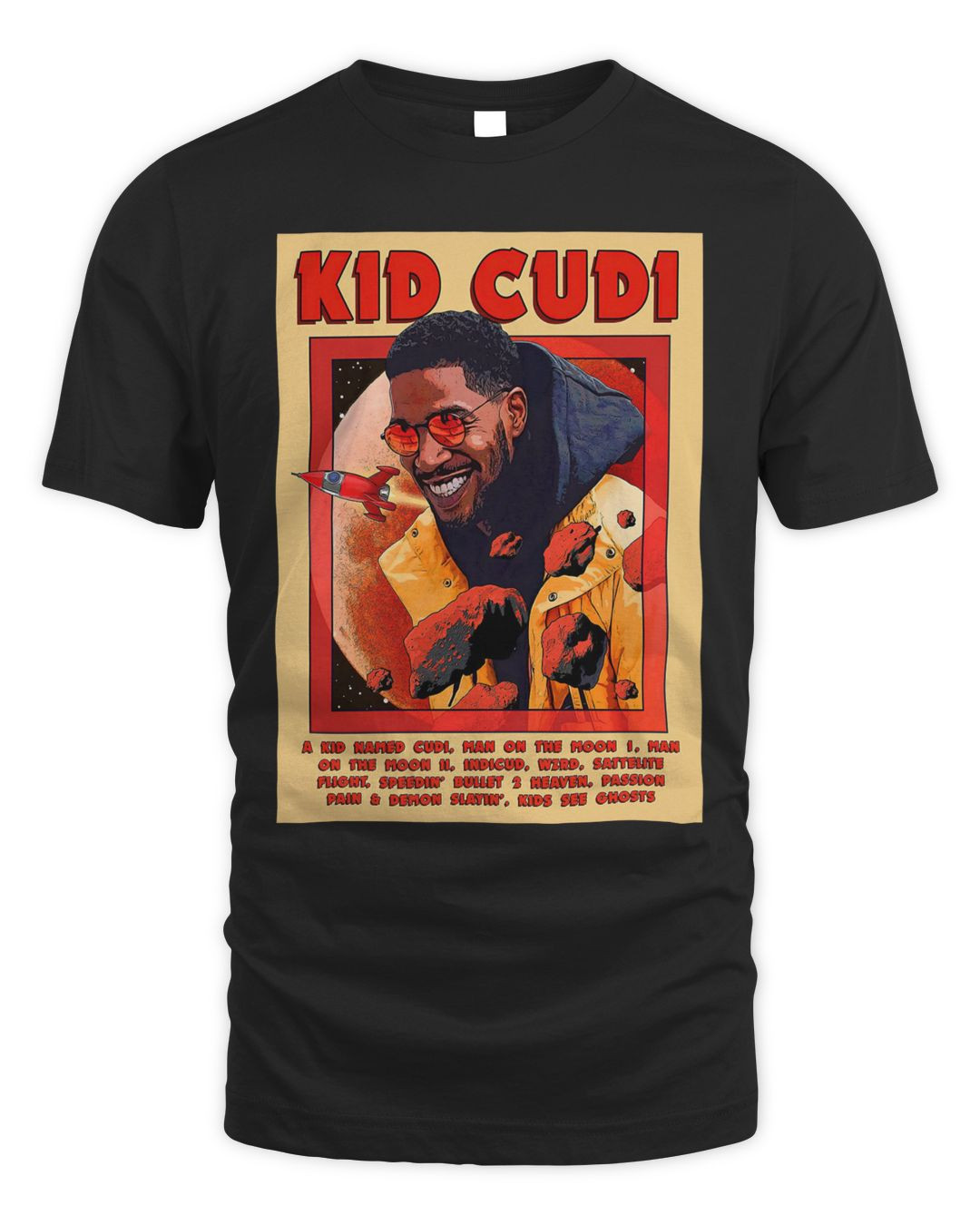 Kid Cudi Merch Singing Astronout Funny Shirt