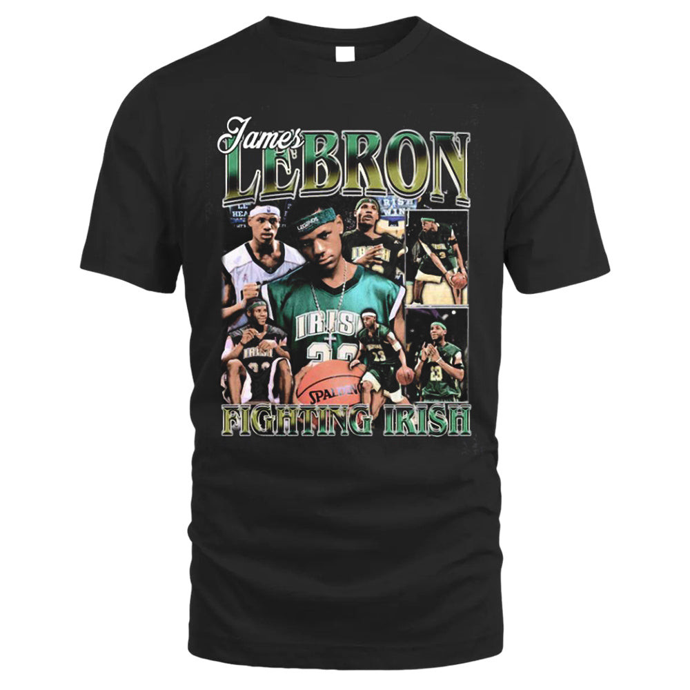 Lebron James Fighting Irish Tee, Vintage T-shirt Style
