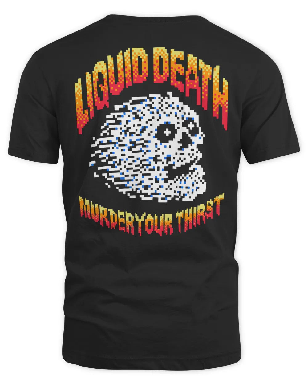 Liquid Death Merch Pixel Death Shirt