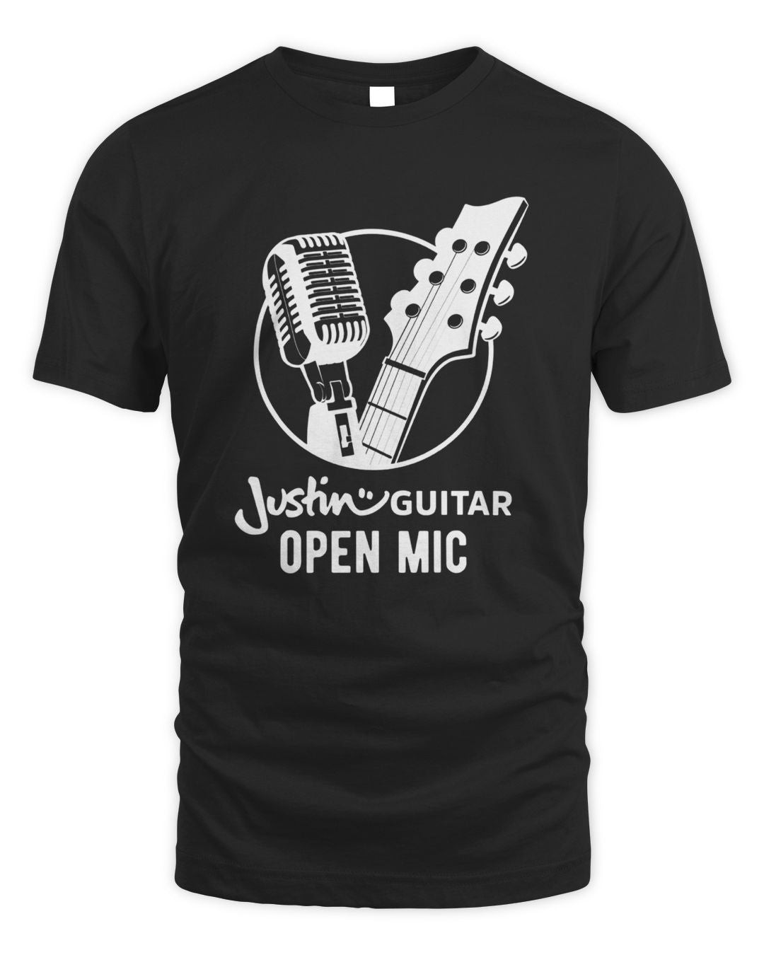 Justinguitar Merch Justinguitar Open Mic Black T-shirt