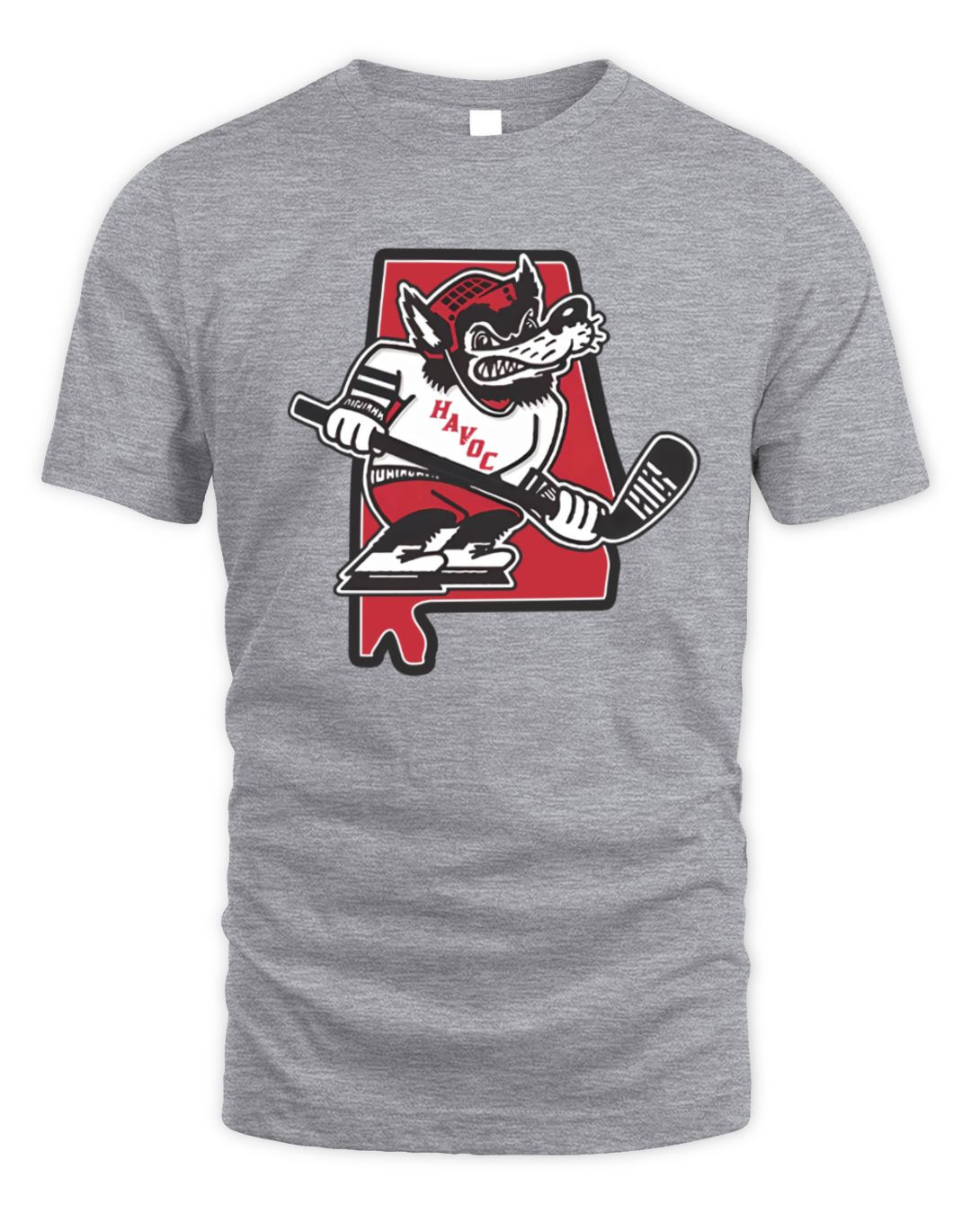 Huntsville Havoc Shop Retro State Wolf T Shirt