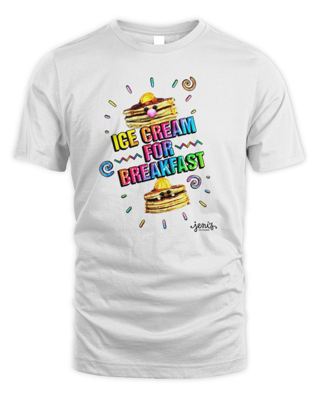 Jenis Merch Ice Cream For Breakfast White Hoodie Sweatshirt