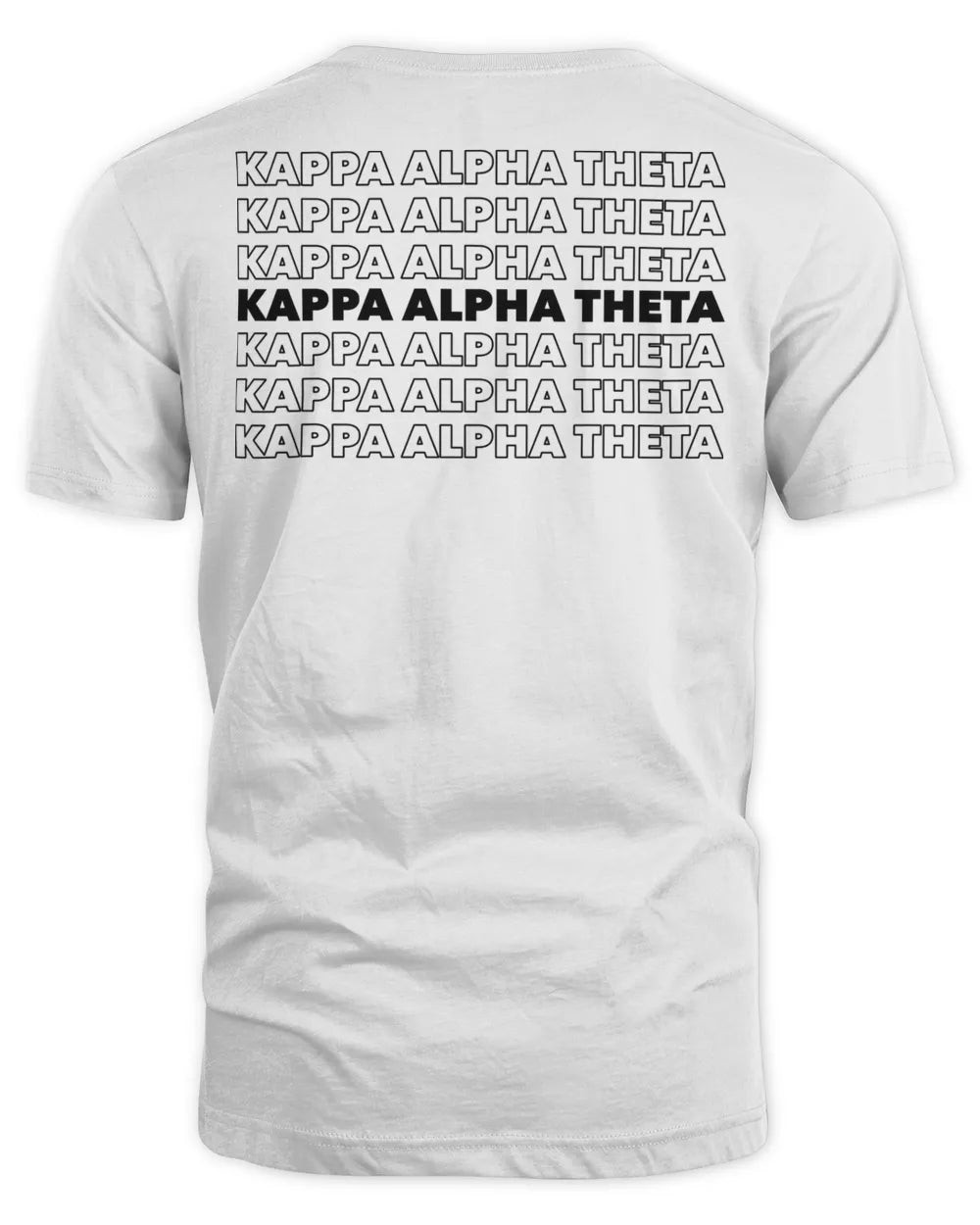 Kappa Alpha Theta Merch Repeating Name Shirt