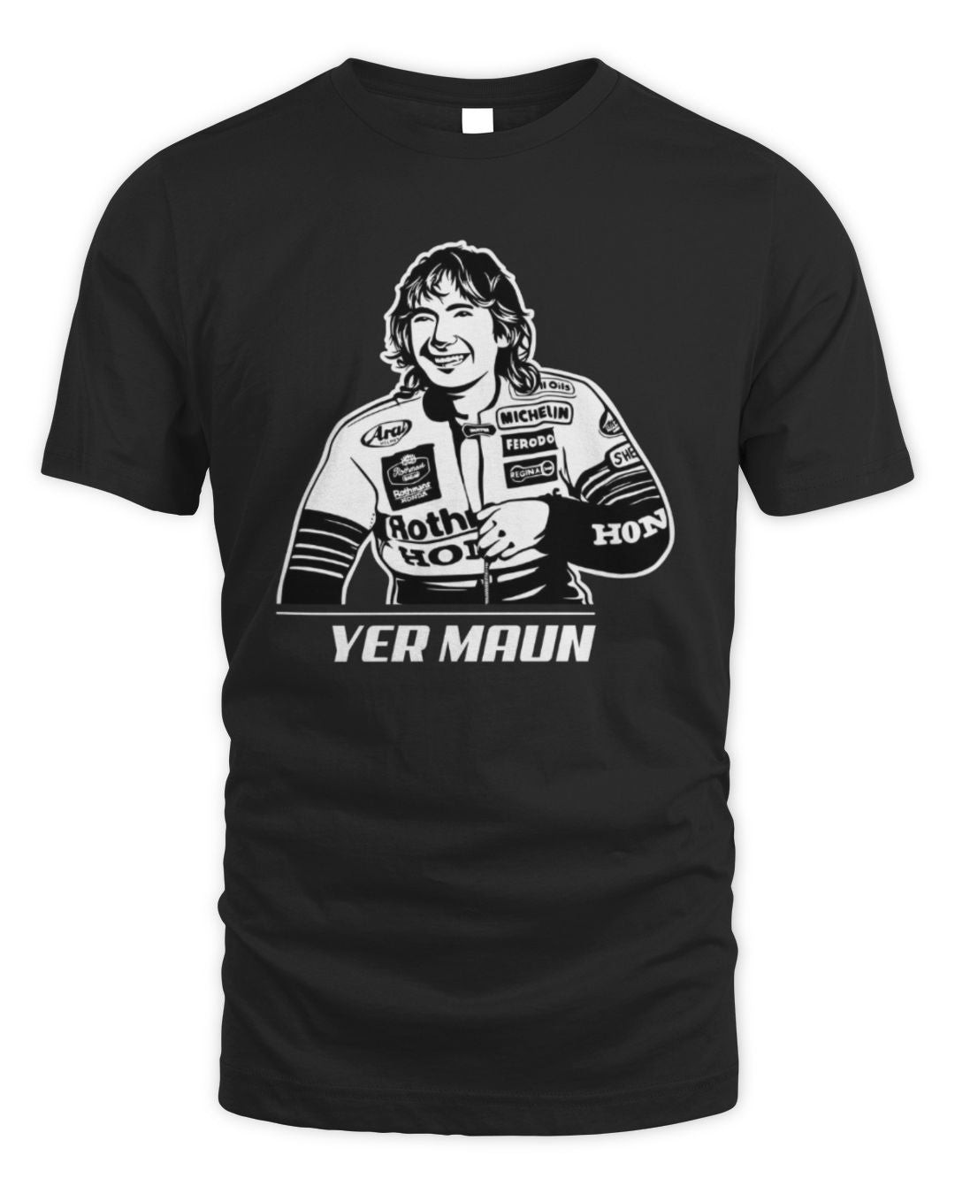 Joey Dunlop Yer Maun Black Hoodie Sweatshirt