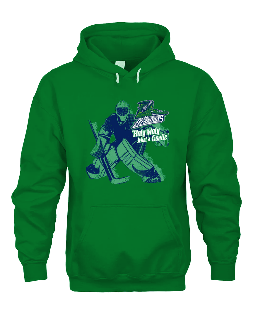 Holy Moly What A Goalie Blades Caricature Hoodie