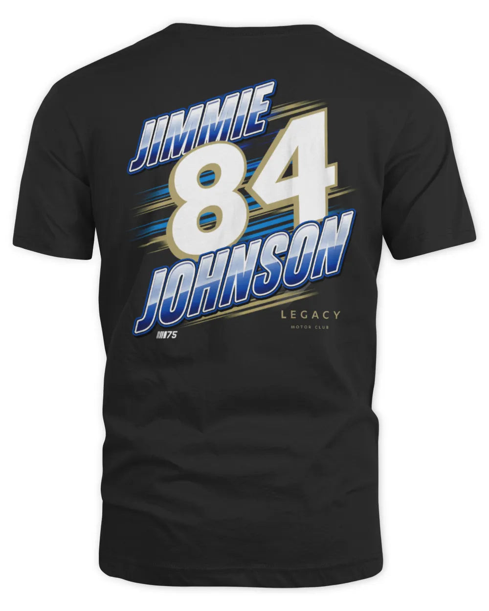Men's Jimmie Johnson Legacy Motor Club Team Collection Black Blister Tee Shirt