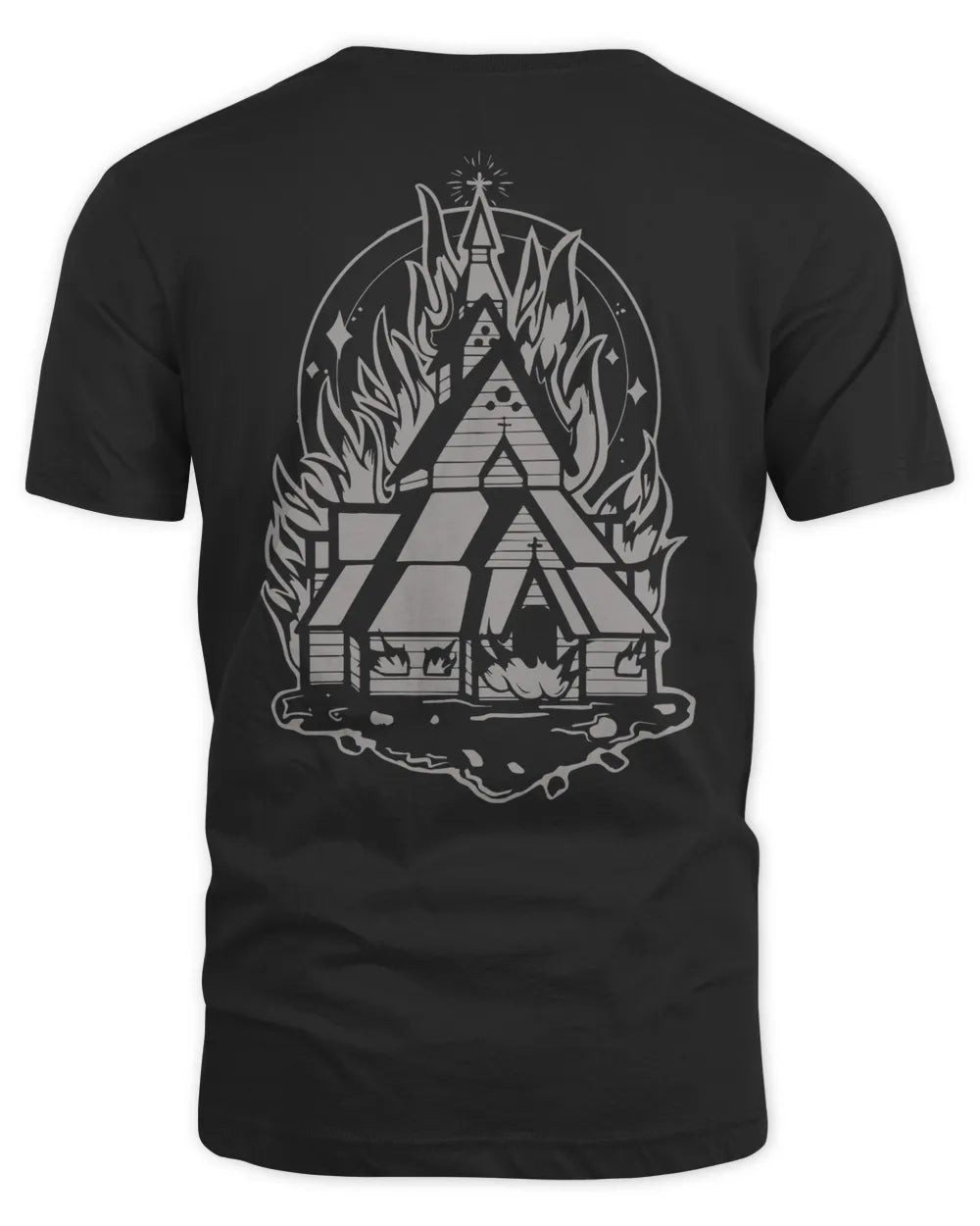 Mental Cruelty Merch Burning Church Shirt