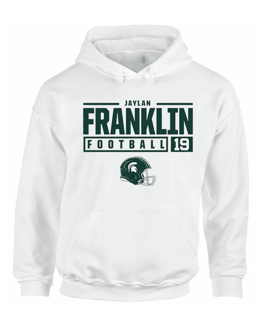Jaylan Franklin Michigan State Spartans Stacked Box Hoodie