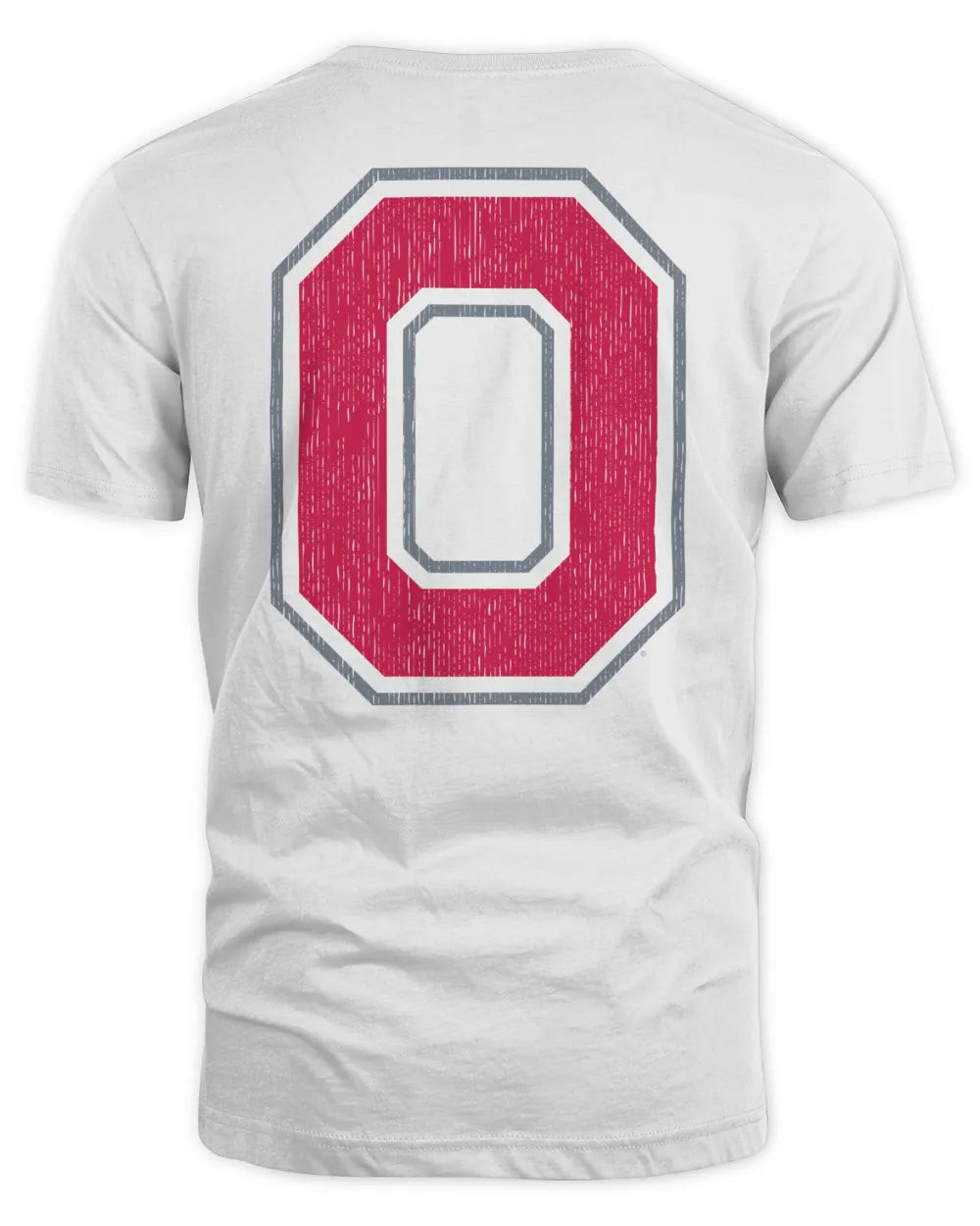 Men's Comfort Wash White Ohio State Buckeyes Vintage Logo T-shirt