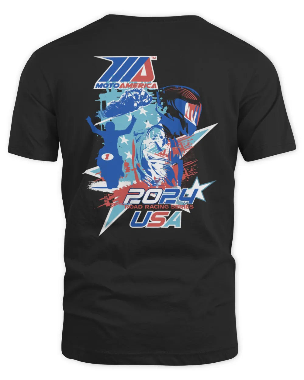 Motoamerica Usa 2024, Black T Shirt