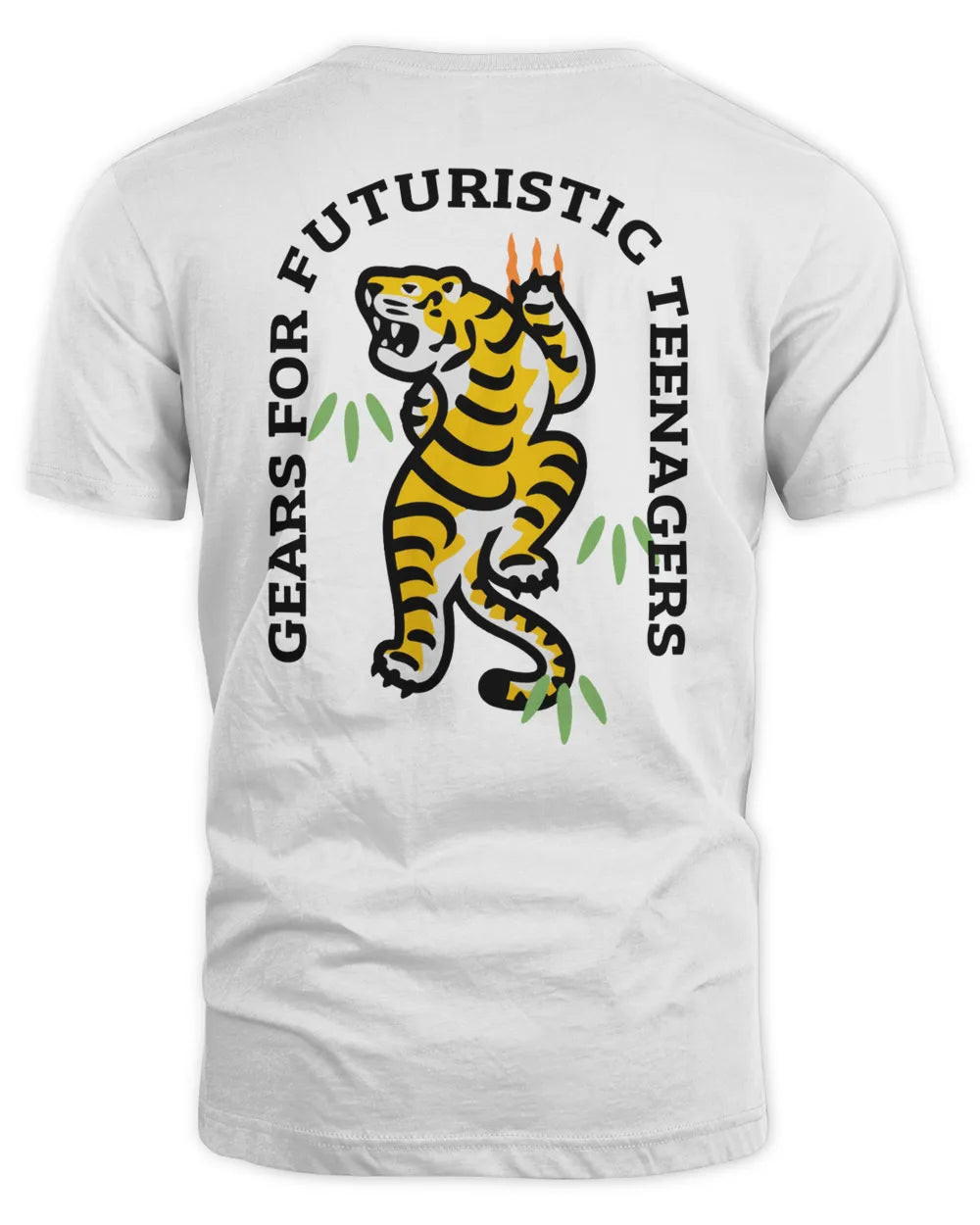 Human Made Back Tiger Gear For Futuristic Teenagers Shirt