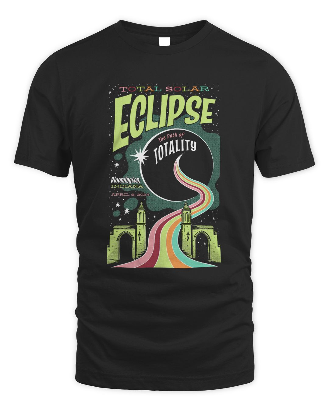 Indiana Hoosiers Sample Gates Total Solar Eclipse Black T-shirt