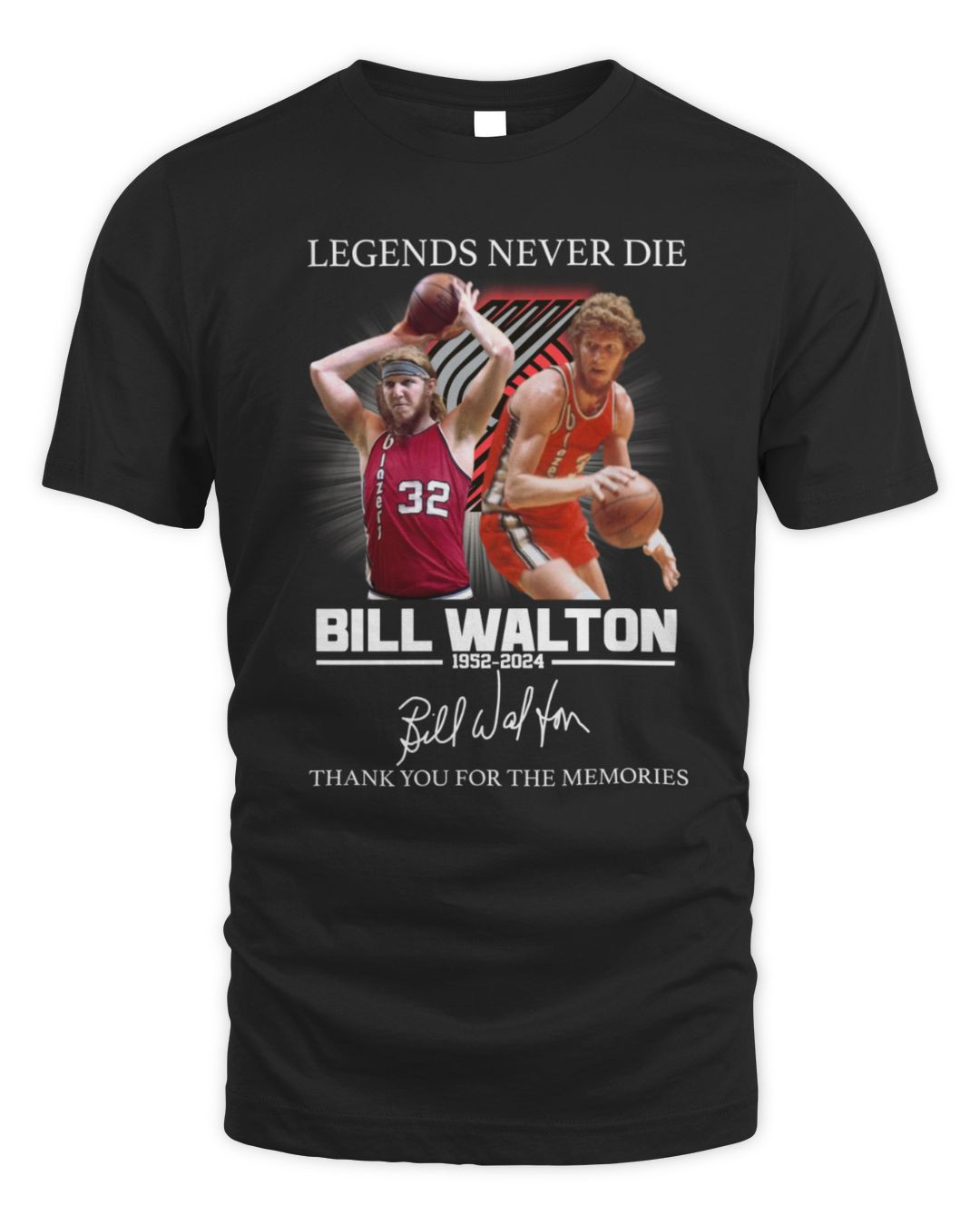 Legends Never Die Bill Walton 1952-2024 Thank You For The Memories Official Hoodie Sweatshirt