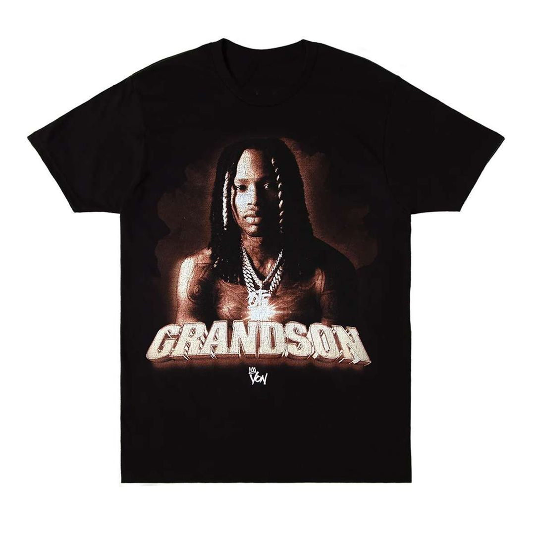 King Von Merch Glowing Black Tee