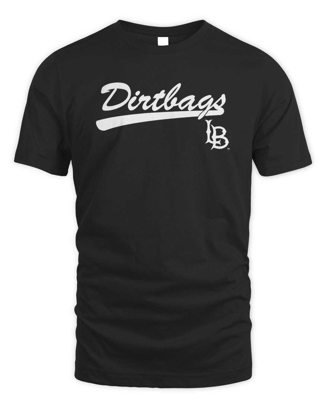 Long Beach State Official Store Dirtbags Lb Script T-shirt Black