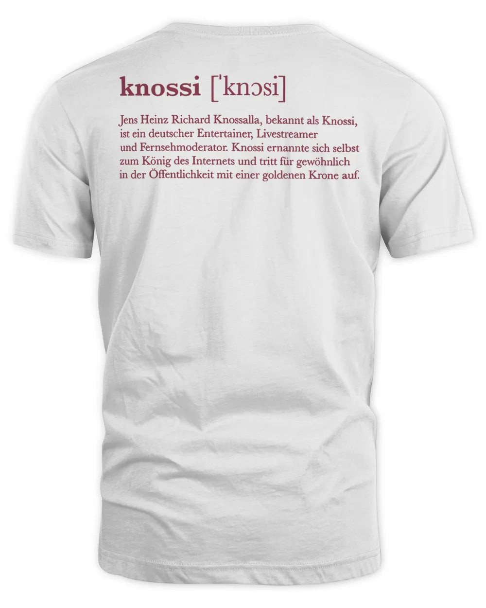 Knossi Merch Wer Ist Shirt